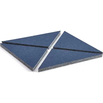 Paraván Akustický panel PATTERN, 600x600x40 mm, bal. 4 ks, modrý