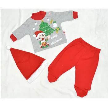 Kojenecká souprava Souprava tričko, polodupačky a čepička Vánoce 74