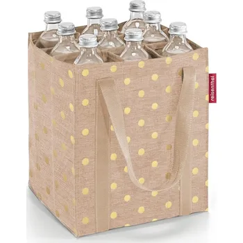 Nákupní taška Nákupní taška na lahve Reisenthel Bottlebag Metallic dots coffee