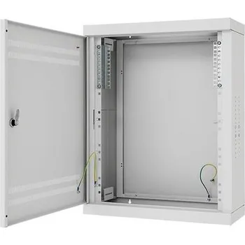 Rozvaděč Skříň Triton 4U/2U hybridní/ rozteč 19" - 770/670 mm plechové dveře, šedý