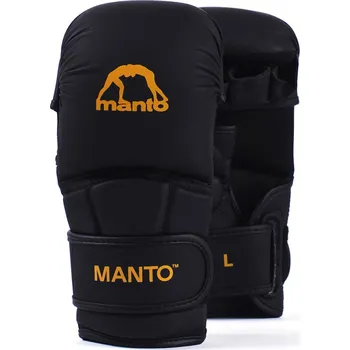 MMA rukavice Sparringové MMA rukavice Manto Shooter Essential - Black/Orange Velikost: XL