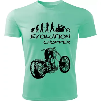 Pánské tričko CHOPPER tričko Evolution mátové L (pánské tričko EVOLUTION sportovní CHOPPER)