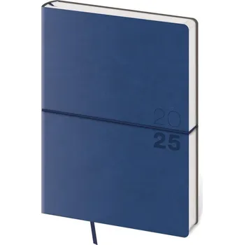 Diář Týdenní diář 2025 A5 Flexio tmavě modrý s gumičkou