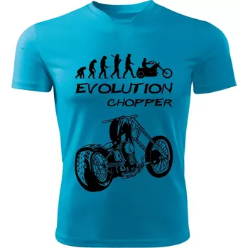 Pánské tričko CHOPPER tričko Evolution tyrkysové L (pánské tričko EVOLUTION sportovní CHOPPER)