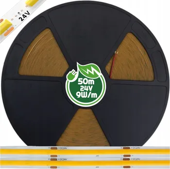 LED páska ECOLIGHT LED pásek 24V COB 9W/m 480LED 50m 8mm studená barva CW