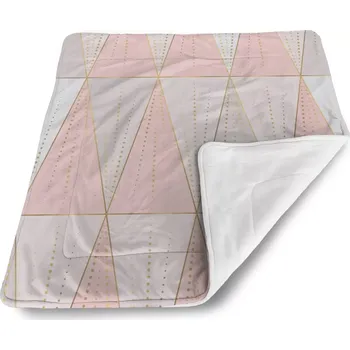 deka Sablio Dětská deka pro miminko Růžovošedé jehlany - 80x100 cm