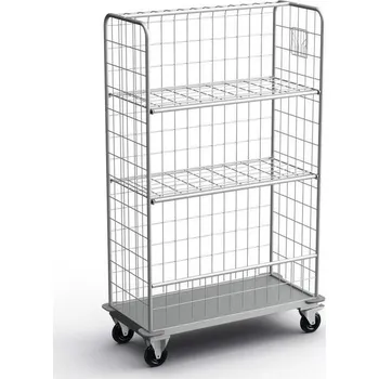 Vozík se sklopnými policemi, d x š x v: 1060 x 540 x 1720 mm