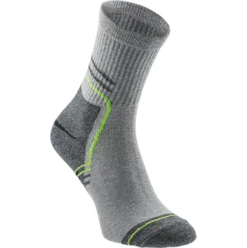 pracovní ponožka Högert KAHL dlouhé ponožky světle šedá/zelená 43-44 (3 páry/balení) HT5K453-1-43-44