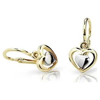 Náušnice Zlaté dětské náušnice srdíčka