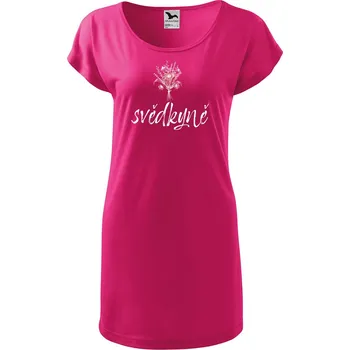 Dámské tričko DOBRÝ TRIKO Dámské tričko/šaty Svědkyně kytice Velikost: M, Barva: Purpurová