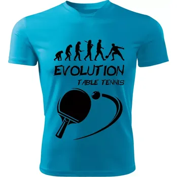 Pánské tričko Table tennis tričko Evolution stolní tenis tyrkysové (pánské tričko EVOLUTION sportovní Table tennis)