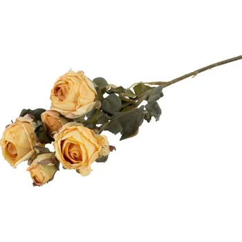 umělá květina Chaks Zväzok umelých realistických ruží - Žlté 43 cm