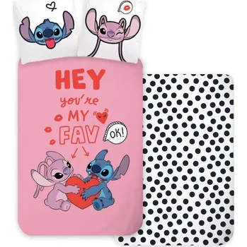 Povlečení Dětské povlečení do postýlky STITCH LOVE