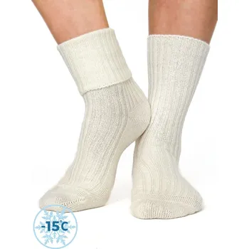 Dámské ponožky Teplé dámské vroubkované ponožky , VELIKOST 35 - 38