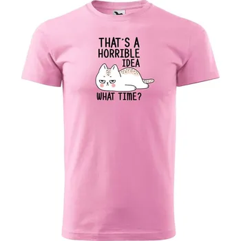 Pánské tričko DOBRÝ TRIKO Pánské tričko s potiskem What time Velikost: XS, Barva: Růžová