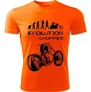 Pánské tričko CHOPPER tričko Evolution oranžové S (pánské tričko EVOLUTION sportovní CHOPPER)