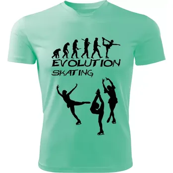 Dámské tričko KRASOBRUSLENÍ dámské tričko Evolution mátové XXL (dámské tričko EVOLUTION sportovní SKATING)