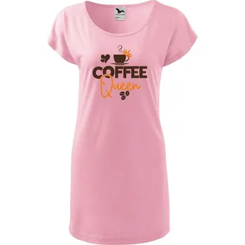 DOBRÝ TRIKO Dámské tričko/šaty Coffee queen Velikost: M, Barva: Růžová