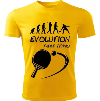 Pánské tričko Table tennis tričko Evolution stolní tenis žluté S (pánské tričko EVOLUTION sportovní Table tennis)