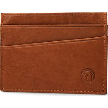 Obal na doklad Cambodia Mini světle hnědé kožené pouzdro na karty RFID - Lucleon