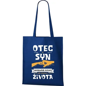 Nákupní taška DOBRÝ TRIKO Bavlněná taška s potiskem Nerozlučná dvojka Barva: Královsky modrá