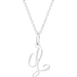 GEMMAX Řetízek s písmenem „L“ bílé zlato - malé, psací – bílé zlato 585/1000 GUSWN-42891-25841 – v dárkovém balení s Certifikátem ryzosti