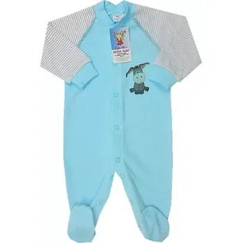 Kojenecký overall Overal na spaní tyrkysový oslík proužky Autex Baby velikost 86