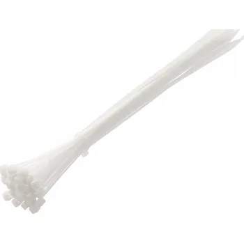 Stahovací páska Högert Nylonové stahovací pásky 3.6 x 300 mm, 25 ks, bílé HT2C724