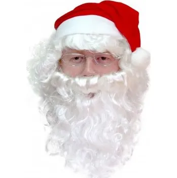 Karnevalový doplněk Vousy bílé Mikuláš ( i Santa) (čepice ani paruka neni součástí zboží)