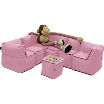 Zahradní sestava Textilní dětská modulová sestava MODULTEX KIDS pro 6 osob (růžová)