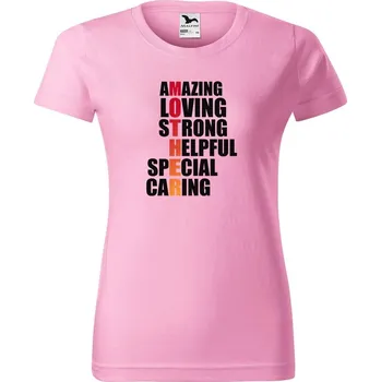 Dámské tričko DOBRÝ TRIKO Dámské tričko s potiskem Mother Barva: Růžová, Velikost: M