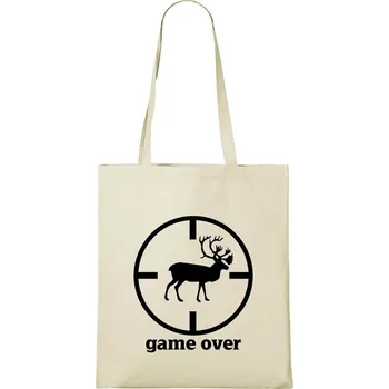 Nákupní taška DOBRÝ TRIKO Bavlněná taška s potiskem Game over Barva: Natural