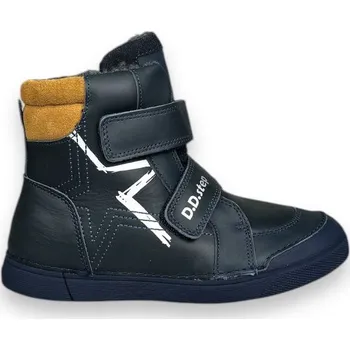 Chlapecká zimní obuv DDstep dětské zimní barefoot boty - Tmavě modré - 36
