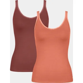 Dámská noční košile Sloggi set dvou bavlněných tílek Go Shirt S