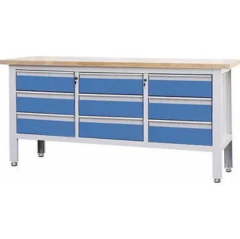 Dílenský stůl Dílenský ponk Procarosa PROFI9, 1690 x 600 x 865 mm, modrá barva