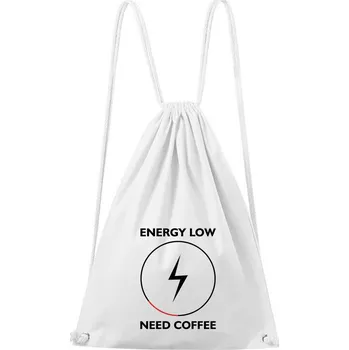 Outdoorové zavazadlo DOBRÝ TRIKO Bavlněný batoh Need coffee Barva: Bílá