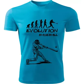 BASEBALL tričko Evolution tyrkysové 3XL (pánské tričko EVOLUTION sportovní)