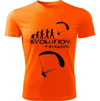 Dámské tričko PARAGLIDING dámské tričko Evolution oranžové S (dámské tričko EVOLUTION sportovní PARAGLIDING)