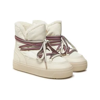 Dámská zimní obuv Tommy Hilfiger Sněhule Snowboot Monogram Faux Fur FW0FW08389 Béžová 36