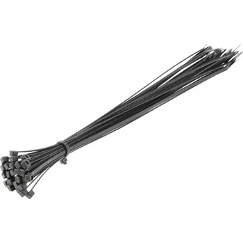 Stahovací páska Högert Nylonové stahovací pásky 3.6 x 300 mm, 25 ks, černé HT2C707