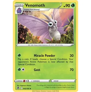 Sběratelská karetní hra Pokémon karta Venomoth 002/195 - Silver Tempest
