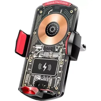 KE24-468 Rychlá bezdrátová nabíječka do auta Červená