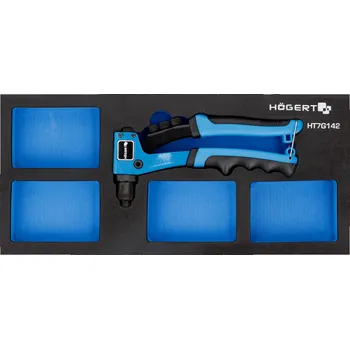 Nýtovací pistole Högert Nýtovací sada s prostorem pro nýty, vložka EVA HT7G142