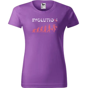 Dámské tričko DOBRÝ TRIKO Dámské tričko Evoluce ženy Barva: Fialová, Velikost: XS