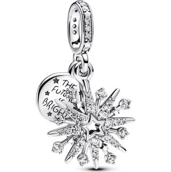 Přívěsek Dvojitý visací přívěsek PANDORA Třpytivý ohňostroj 793512C01