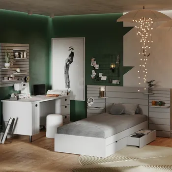 Dětský pokoj BAZA Dětský / studentský pokoj Match C - šedý