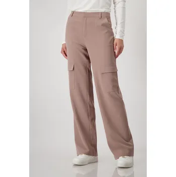 Dámské kalhoty Kalhoty Monari 8422 hnědé široké s kapsou Velikost: 36