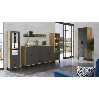 Obývací stěna Falco Bytová sestava Roky D Grafit