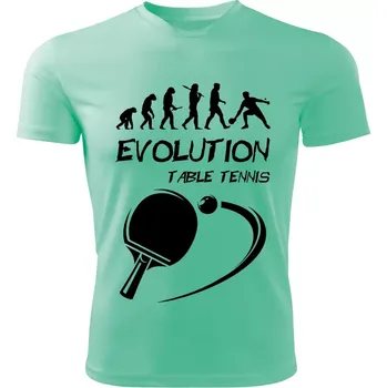 Dámské tričko STOLNÍ TENIS dámské tričko Evolution mátové M (dámské tričko EVOLUTION sportovní TABLE TENNIS)