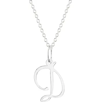 Náhrdelník GEMMAX Řetízek s písmenem „D“ bílé zlato - malé, psací – zlatý šperk ryzosti 585/1000 v Dárkovém balení s Certifikátem GUSWN-42811-25841